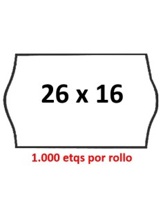 26 X 16 Onduladas. Adhesivo REMOVIBLE. Estuche 40 rollos