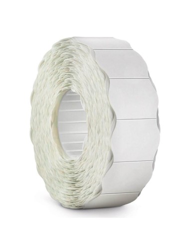 rollo Etiqueta 22x12 mm Onduladas Blancas para precios adhesivo permanente