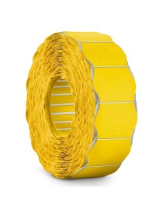 26 X 12 Onduladas. FLUOR AMARILLO. Adhesivo PERMANENTE. Estuche 40 rollos. 2