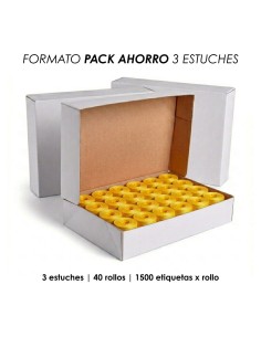 26 x 12 Etiqueta adhesiva rectangular  . Estuche de 40 rollos 2