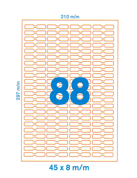 Etiquetas Adhesivas DIN A4 - margen superior e inferior