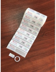 Etiquetas adhesivas para JOYERIA, rollo de 2.200 etiq - 84 x 14 mm para impresoras INKJET A COLOR